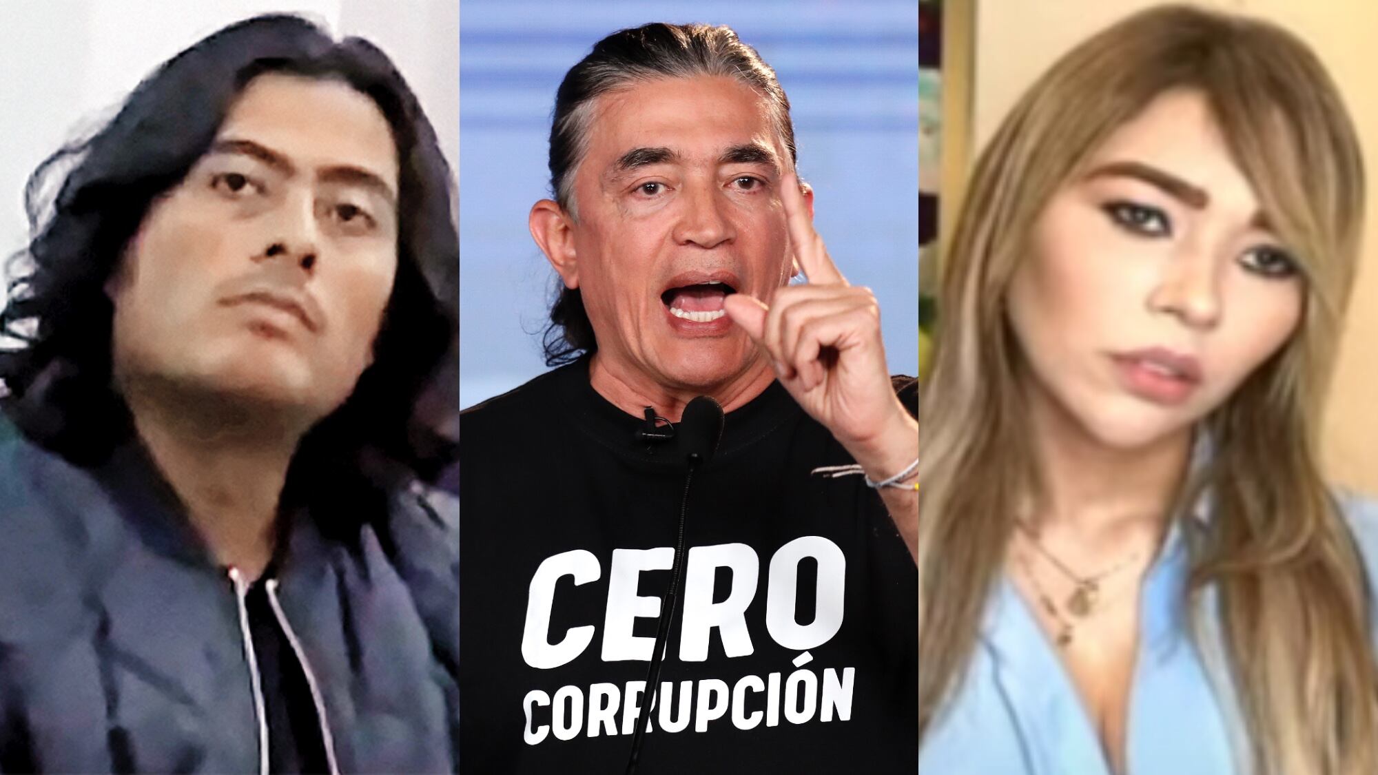 Nicolás Petro, Gustavo Bolívar y Day Vásquez.