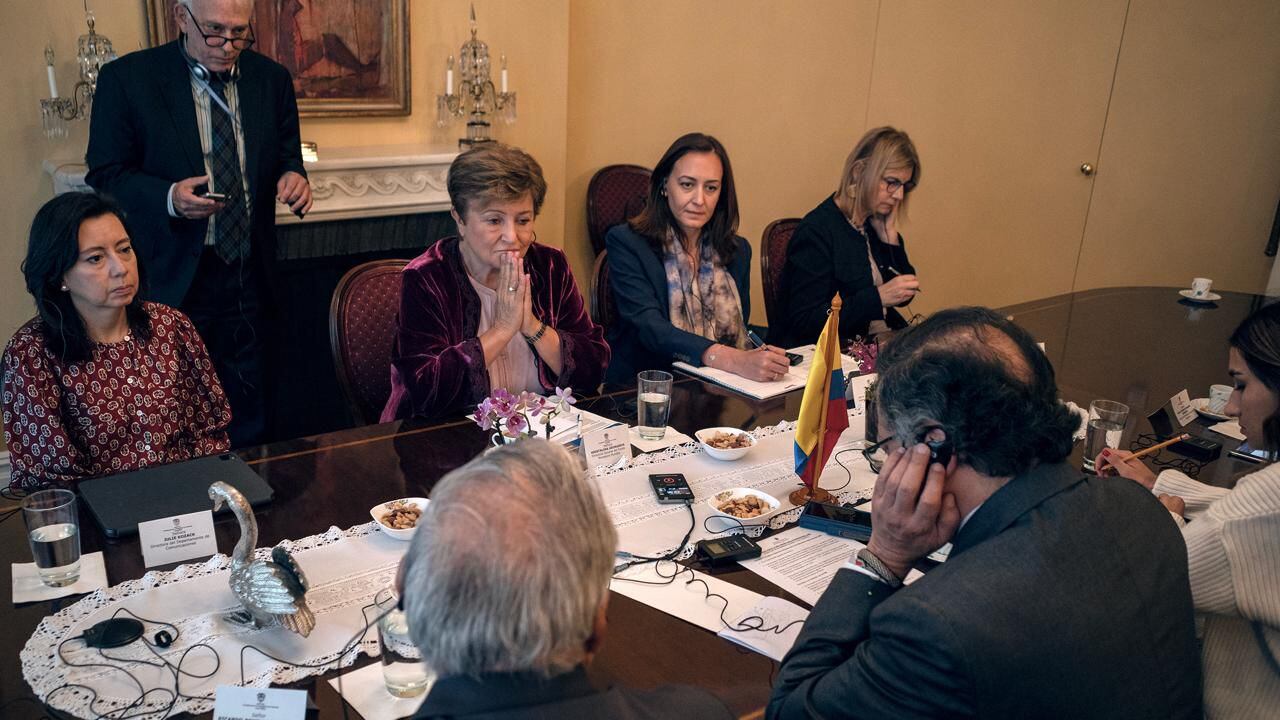 Gustavo Petro con el Fondo Monetario, mientras participa en la Asamblea General de la ONU.