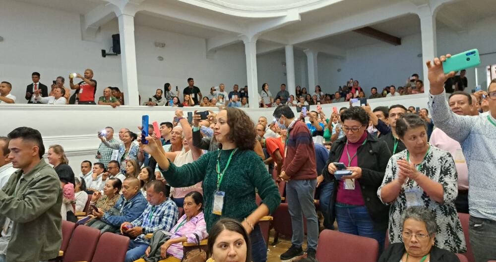 Teatro Santa María de Jericó en medio de la visita del presidente Gustavo Petro este 14 de enero.