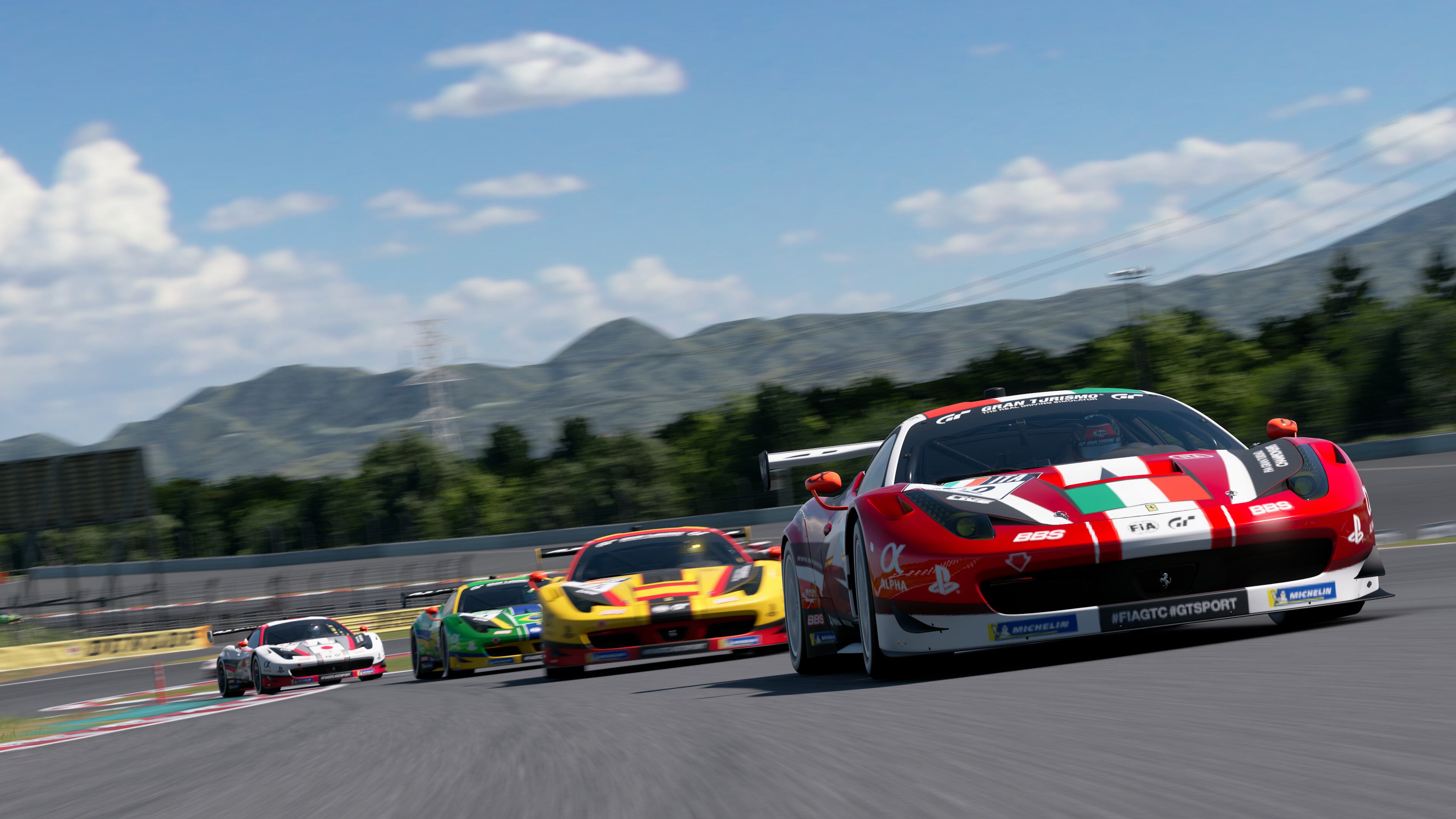 LONDON, ENGLAND - NOVEMBER 14: (Editor’s note: This image was computer generated in-game) Valerio Gallo of Italy leads the field in the Nations Cup race during round 4 of the Gran Turismo World Series 2021 run at the virtual Fuji Speedway circuit on November 14, 2021 in London, England. (NOTE TO USER - Gran Turismo Sport: TM & © 2017 Sony Interactive Entertainment Inc. Developed by Polyphony Digital Inc. Manufacturers, cars, names, brands and associated imagery featured in this game in some cases include trademarks and/or copyrighted materials of their respective owners. All rights reserved). (Photo by Clive Rose - Gran Turismo/Gran Turismo via Getty Images)