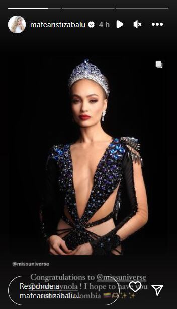 Mafe felicita a su colega en redes. Foto: Instagram @mafearistizabalu.