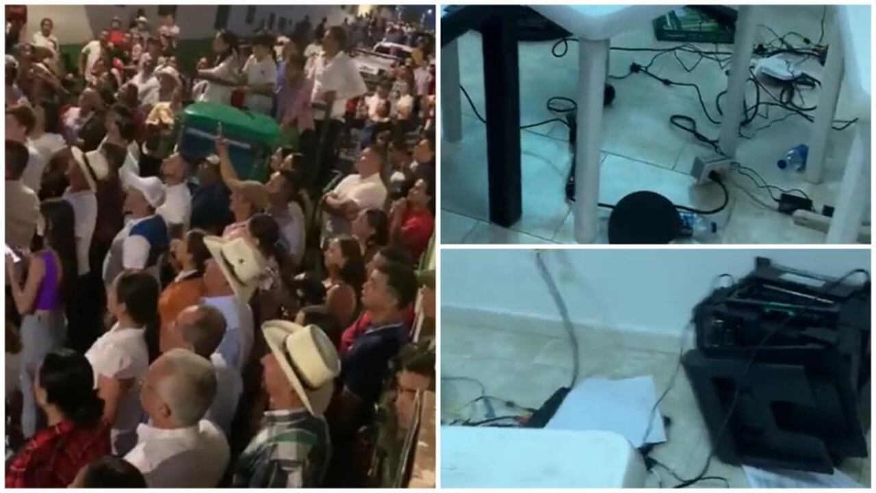 Parte de los desmanes ocurridos en Samaná, Caldas.