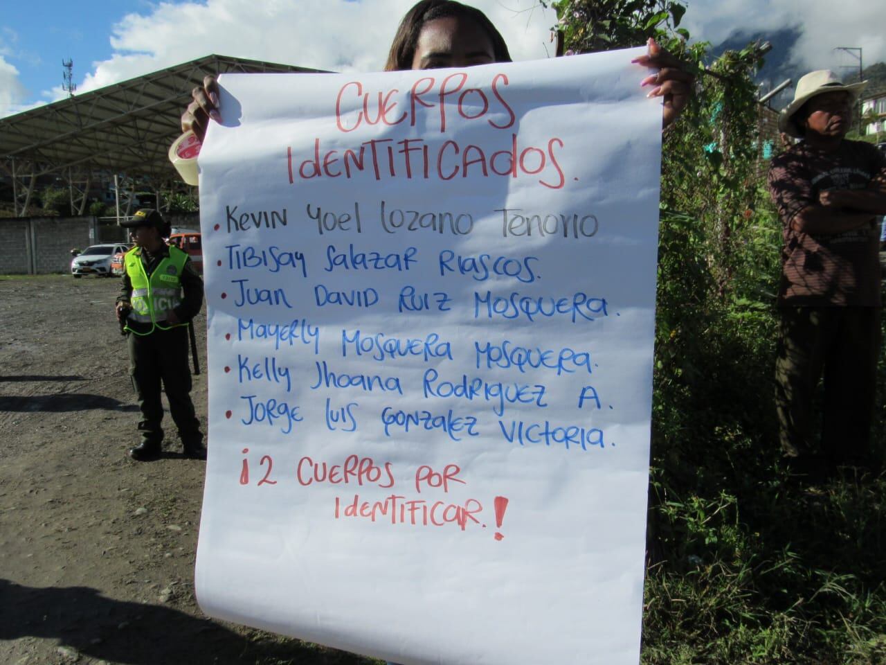 Rescatistas en el lugar