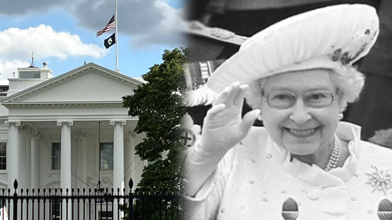 Estados Unidos se solidariza con el Reino Unido por muerte de la reina Isabel e iza a media asta su bandera.