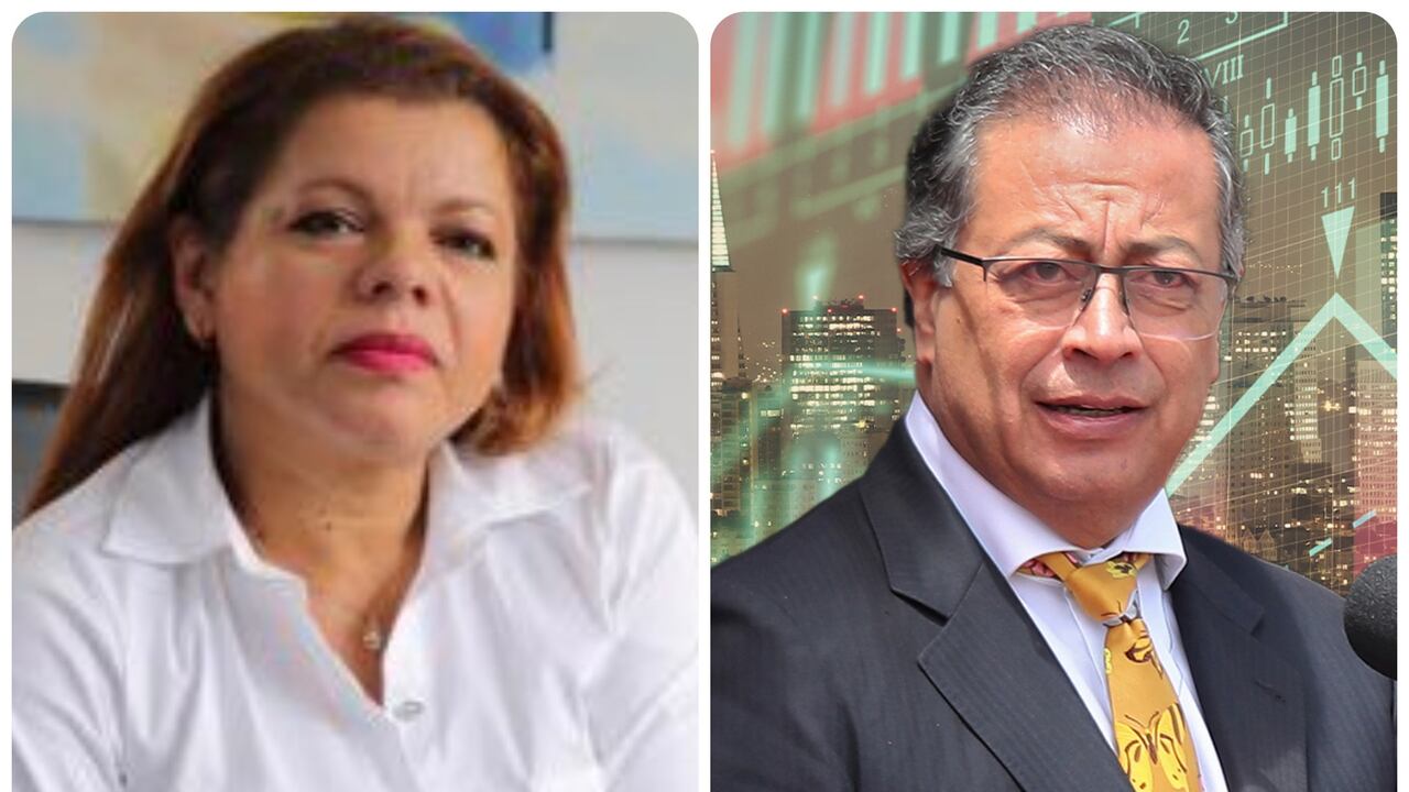 De izquierda a derecha: Mary Luz Herrán y Gustavo Petro.