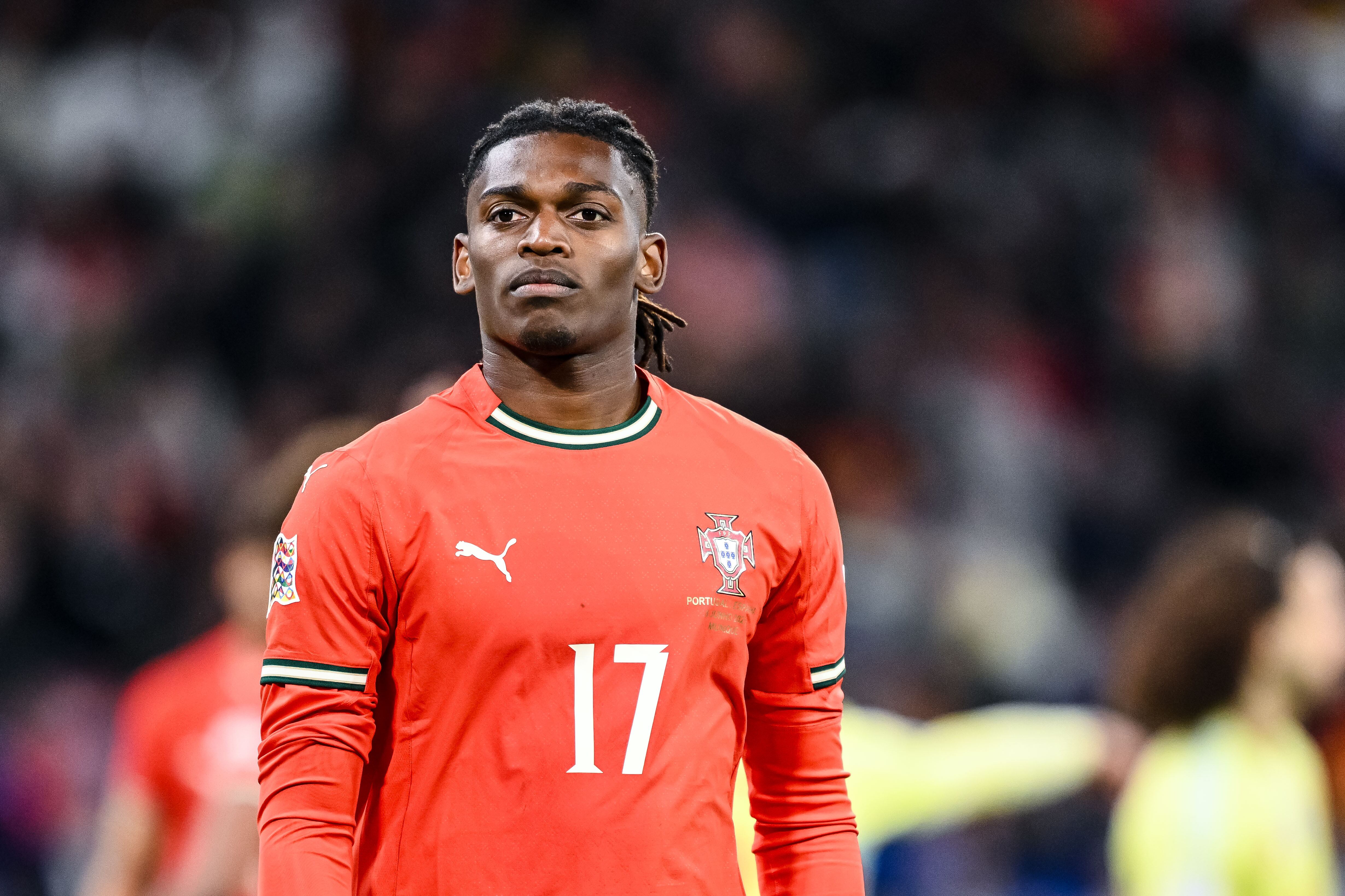Rafael Leao campeón con Portugal de la Nations League.