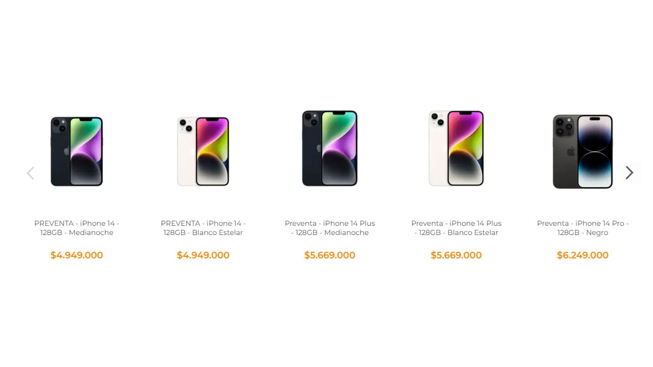 Precios del iPhone 14 en Colombia