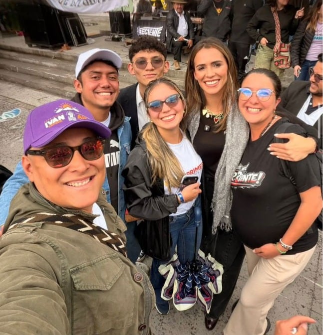 Ginna Correales, Laura Gómez Pacheco y Yuberney Sánchez, contratistas del Ministerio del Interior, cercanos a carrascal, apoyando a Iván Cepeda a la presidencia.