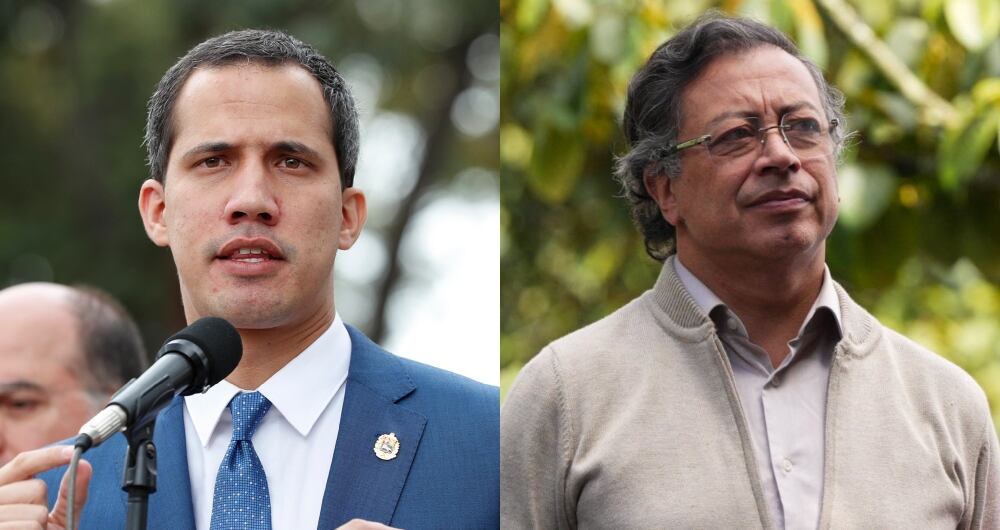 Juan Guaidó y Gustavo Petro