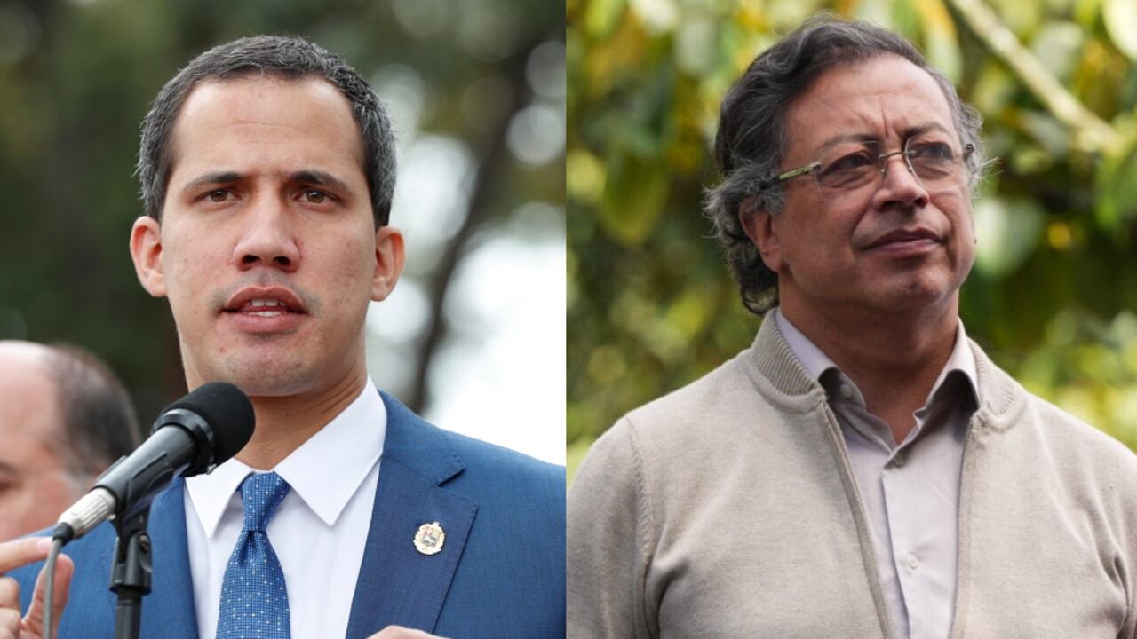 Juan Guaidó y Gustavo Petro