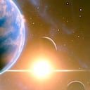Ilustración de un exoplaneta que podría ser habitado por el ser humano.
