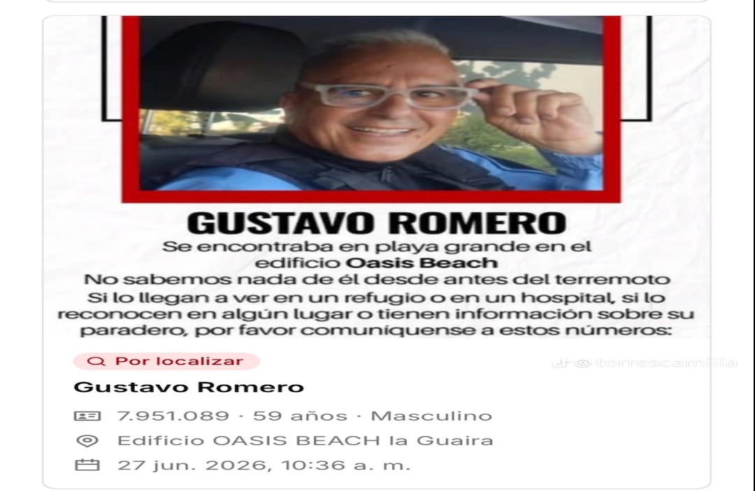 Si tiene información, por favor, comunicarse a los números compartidos o difundir para llegar a más personas.