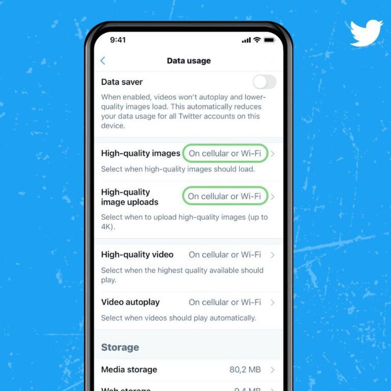 Para comenzar a subir y visualizar imágenes en 4K en Twitter, los usuarios de la aplicación de la red social en iOS y Android deberán acceder a los ajustes y, en el apartado Uso de datos, actualizar sus preferencias a alta calidad.