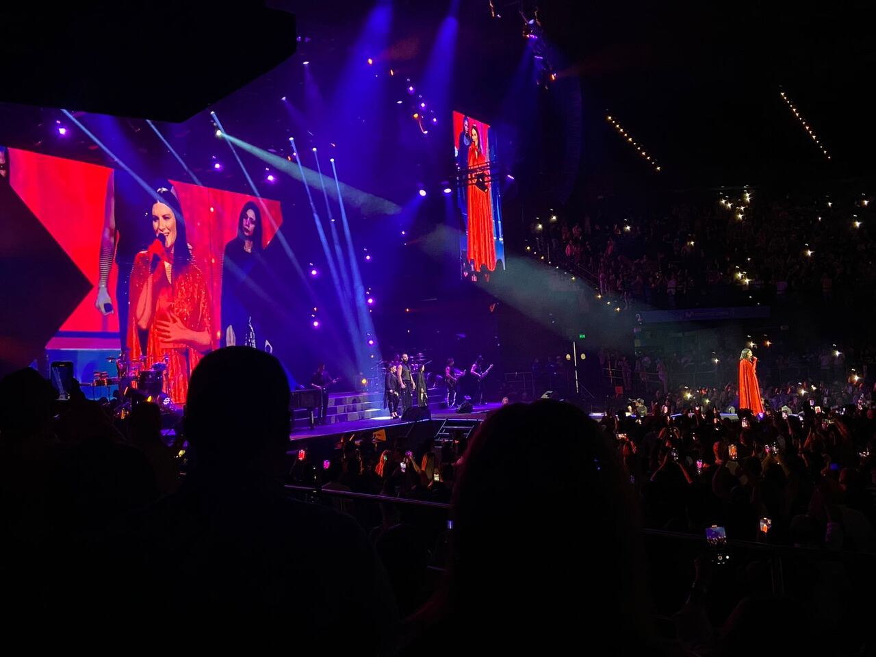 Laura Pausini estuvo en concierto en Bogotá