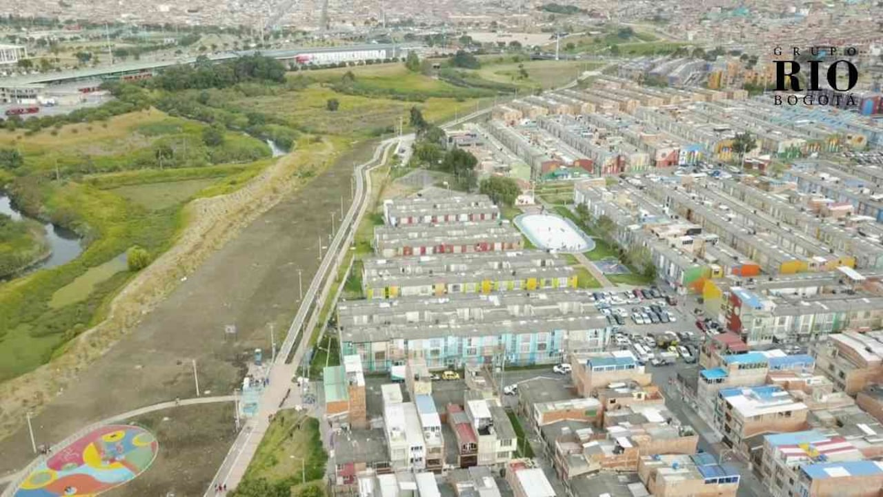 El sendero ambiental del río Tunjuelo tendrá 11 kilómetros de ciclorruta, 34 parques infantiles y 66 plazoletas. Foto: EAAB.