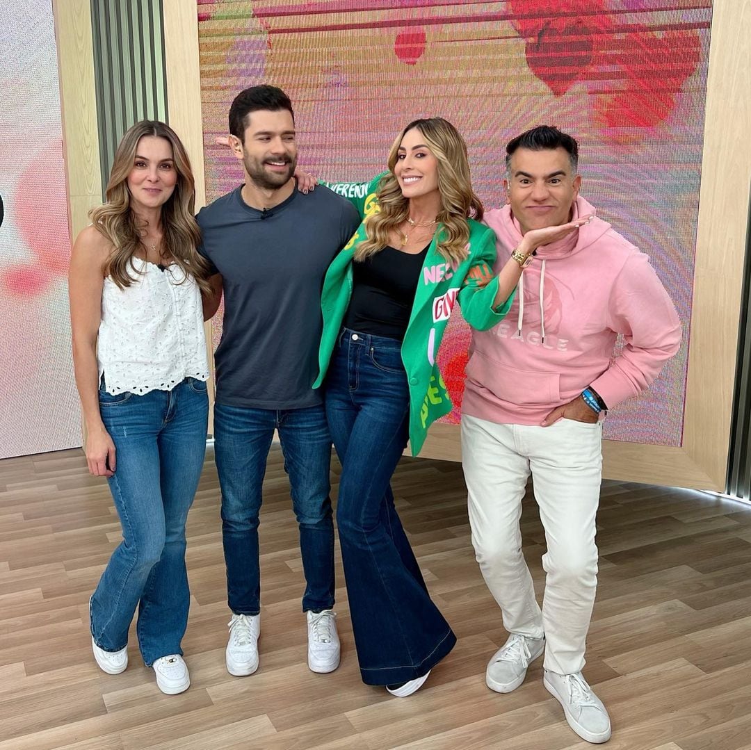 Catalina Gómez, Juan Diego Vanegas, Carolina Soto y Carlos Calero, presentadores de "Día a Día"