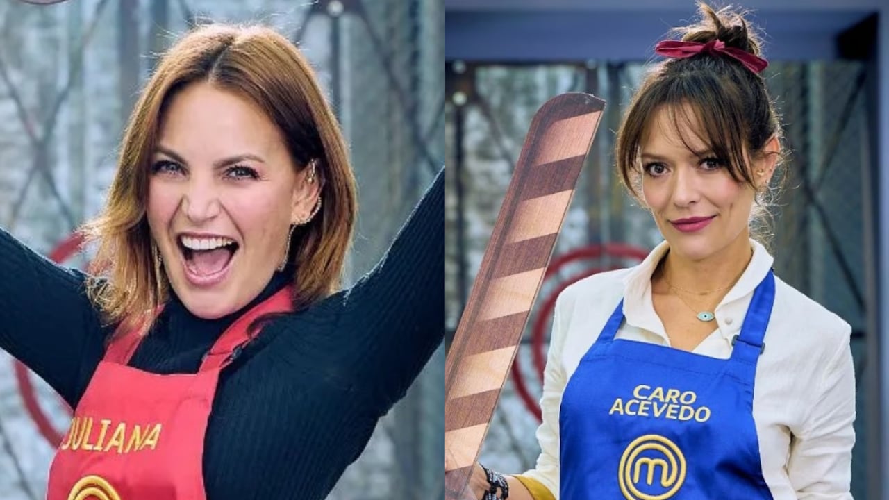 Juliana Galvis y Carolina Acevedo en 'Masterchef Celebrity'.