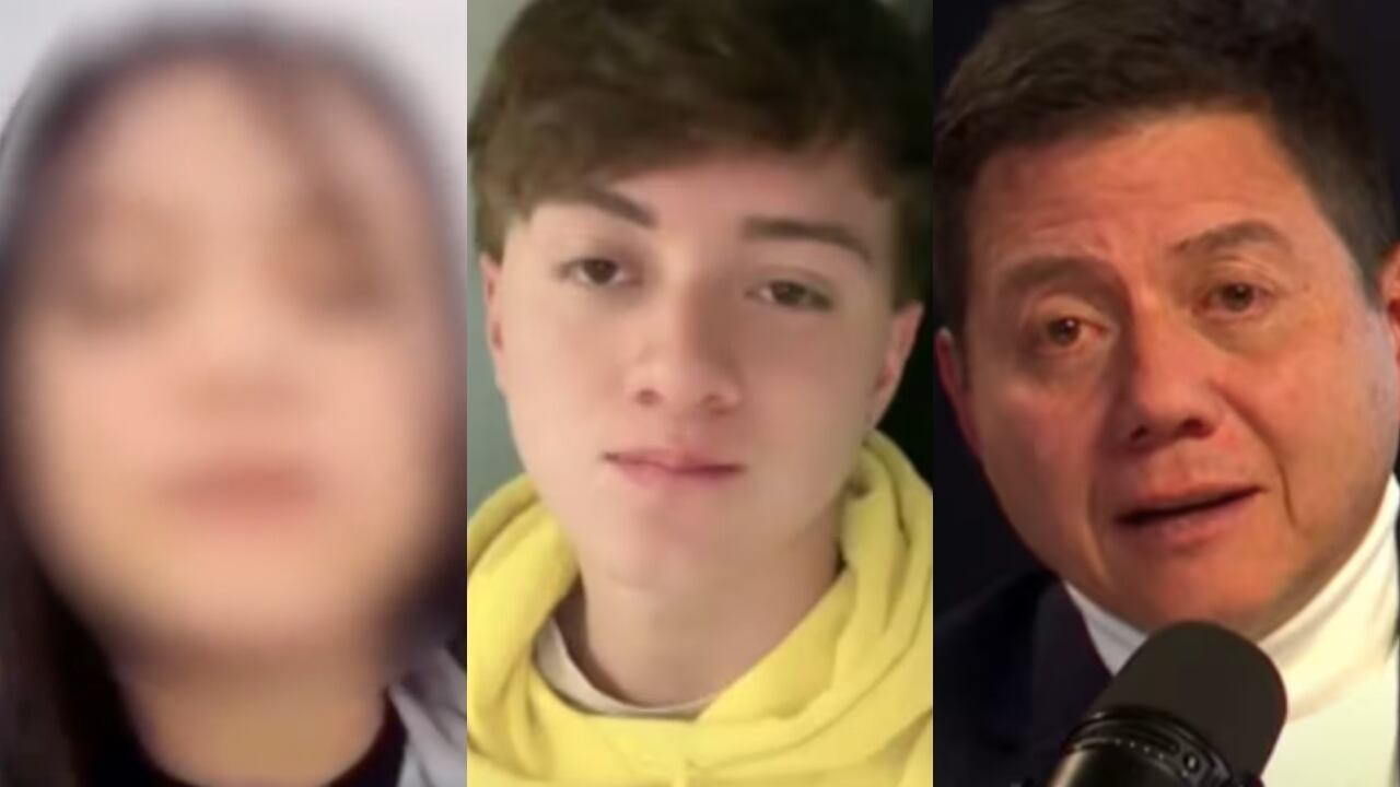 De izquierda a derecha: la menor, Juan Felipe Rincón y su papá, Juan Felipe Rincón.