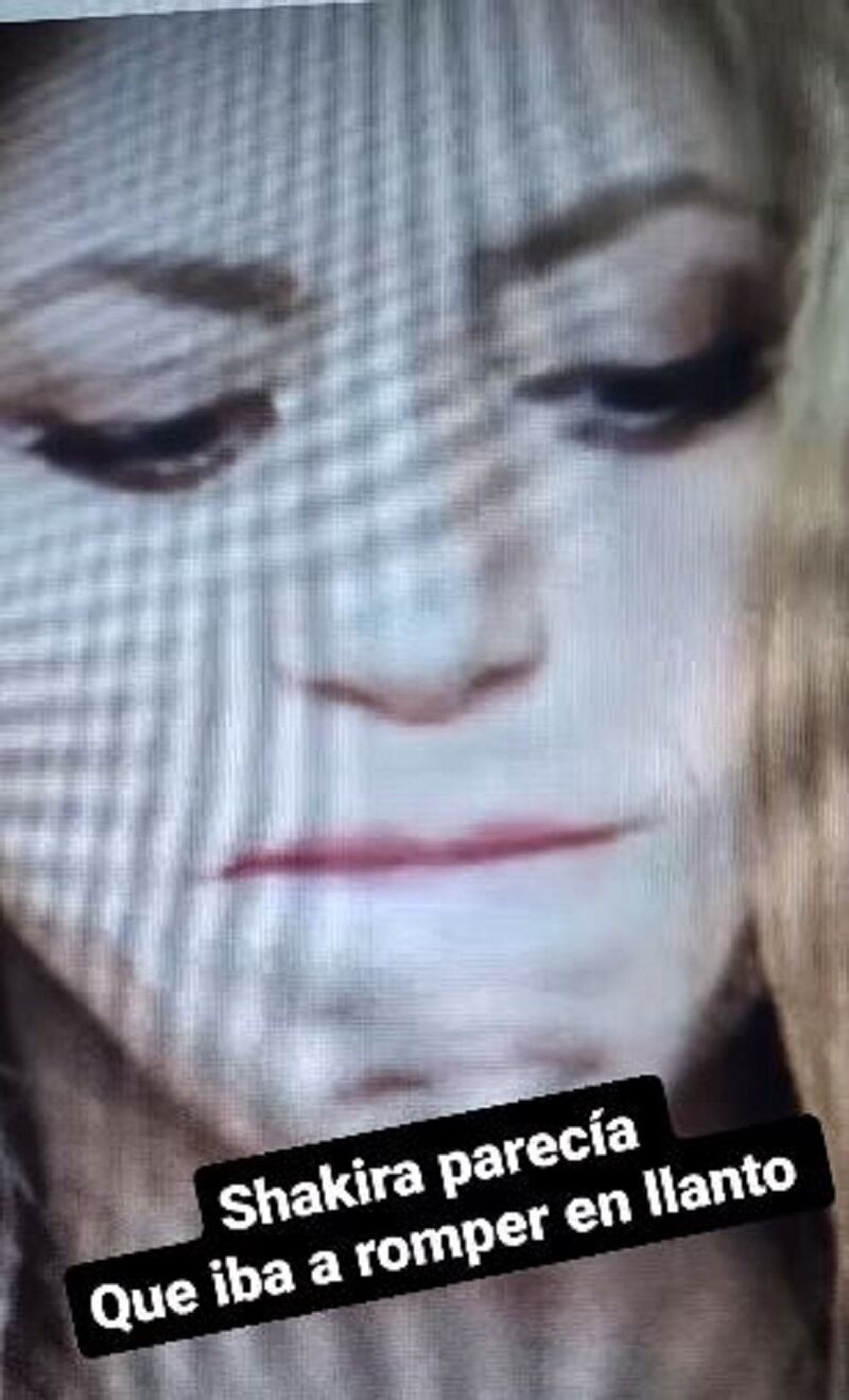 Shakira dejó ver su tristeza durante la entrevista