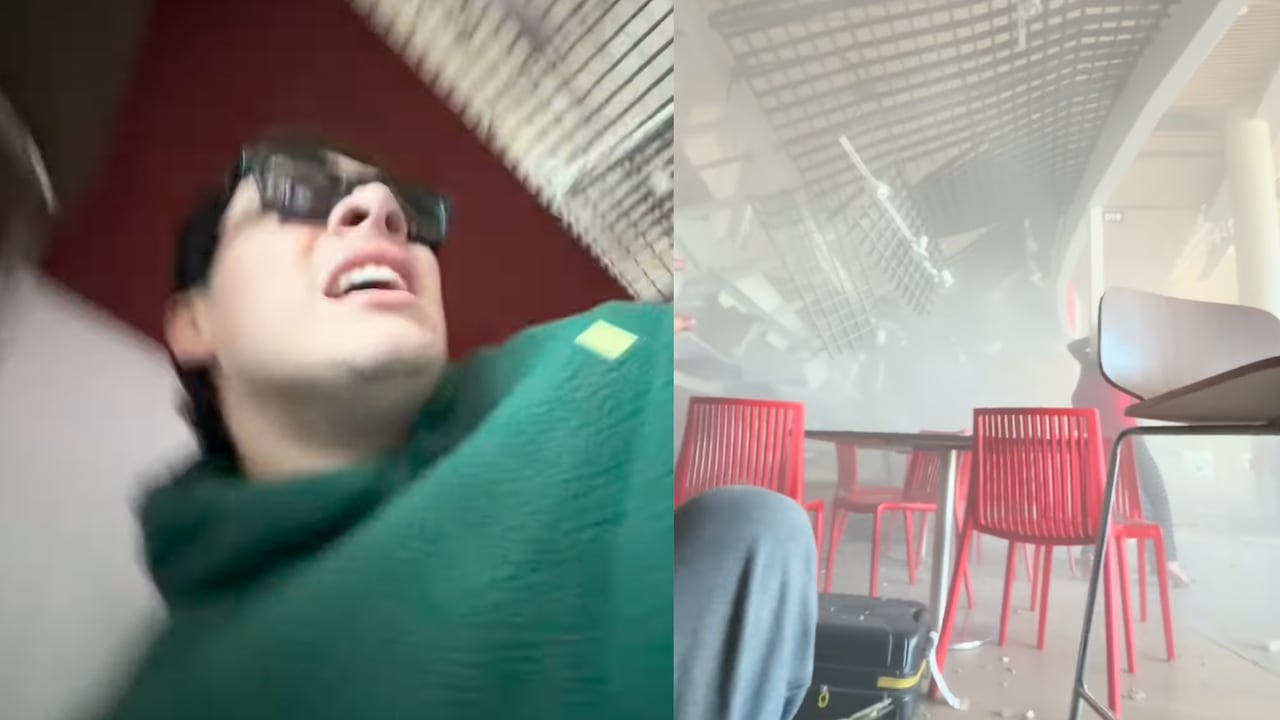 Influencer grabó el terremoto en Colombia, y el techo le caía encima.