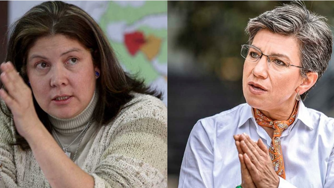 Alejandra Barrios, directora de la MOE, y Claudia López, alcaldesa de Bogotá