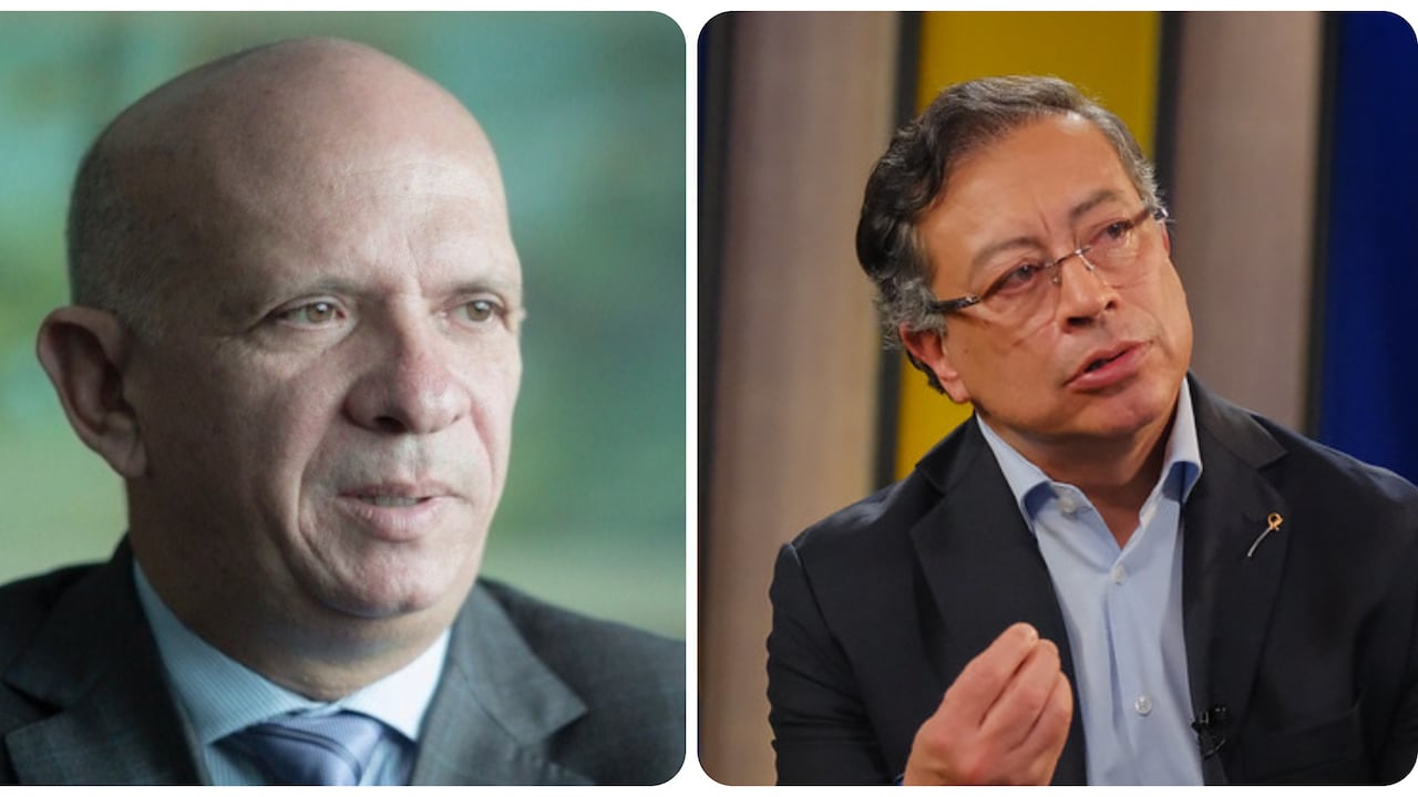 Hugo 'el Pollo' Carvajal y Gustavo Petro.