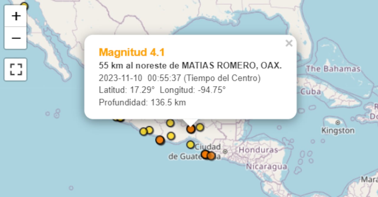 Varios sismos se han presentado en México en las últimas horas