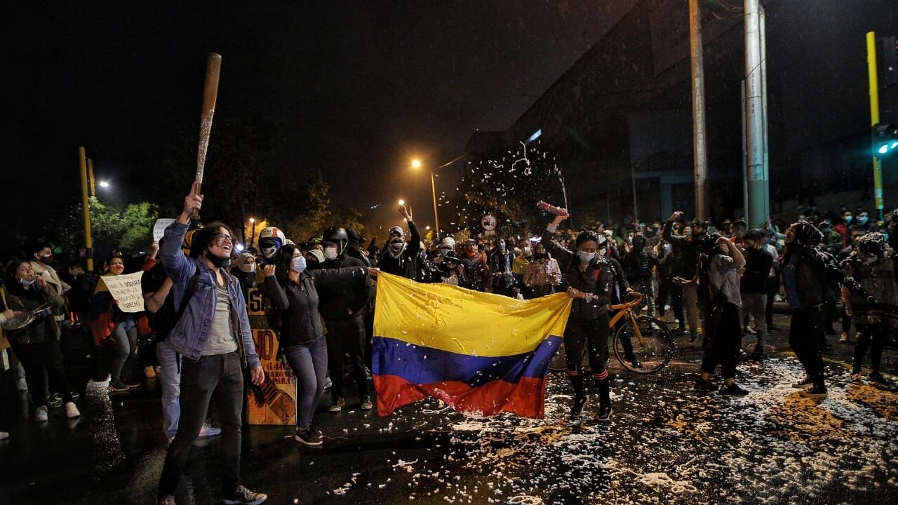 Paro Nacional Cedritos 140 cerca de la casa del Presidente