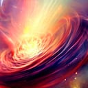 Ilustración de un evento catastrófico en el espacio exterior.