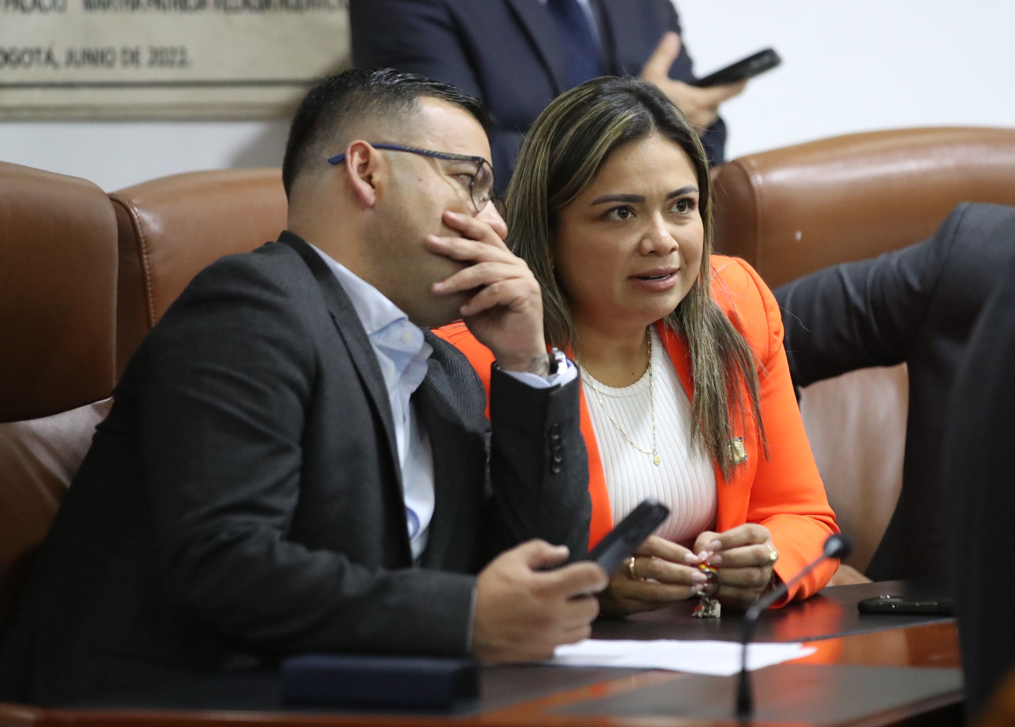 Jaime Raul Salamanca Presidente de la Cámara de Representantes y Lina María Garrido Representante a la Cámara