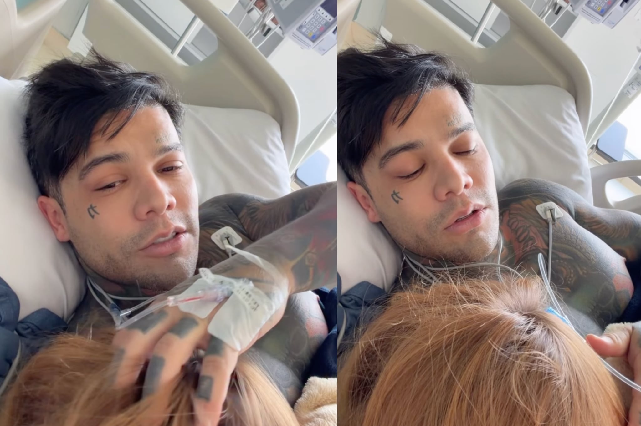 Yeferson Cossio, hospitalizado de urgencia por fallas en el corazón.