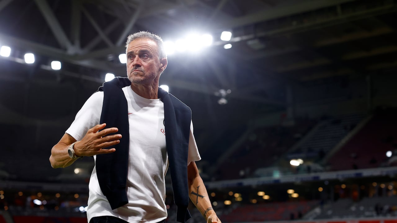 Luis Enrique contra el Lille.
