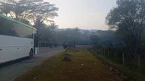 Bloqueo en la vía Panamericana este 8 de agosto.