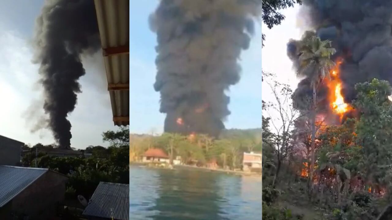 Voraz incendio en Acandí, Chocó.