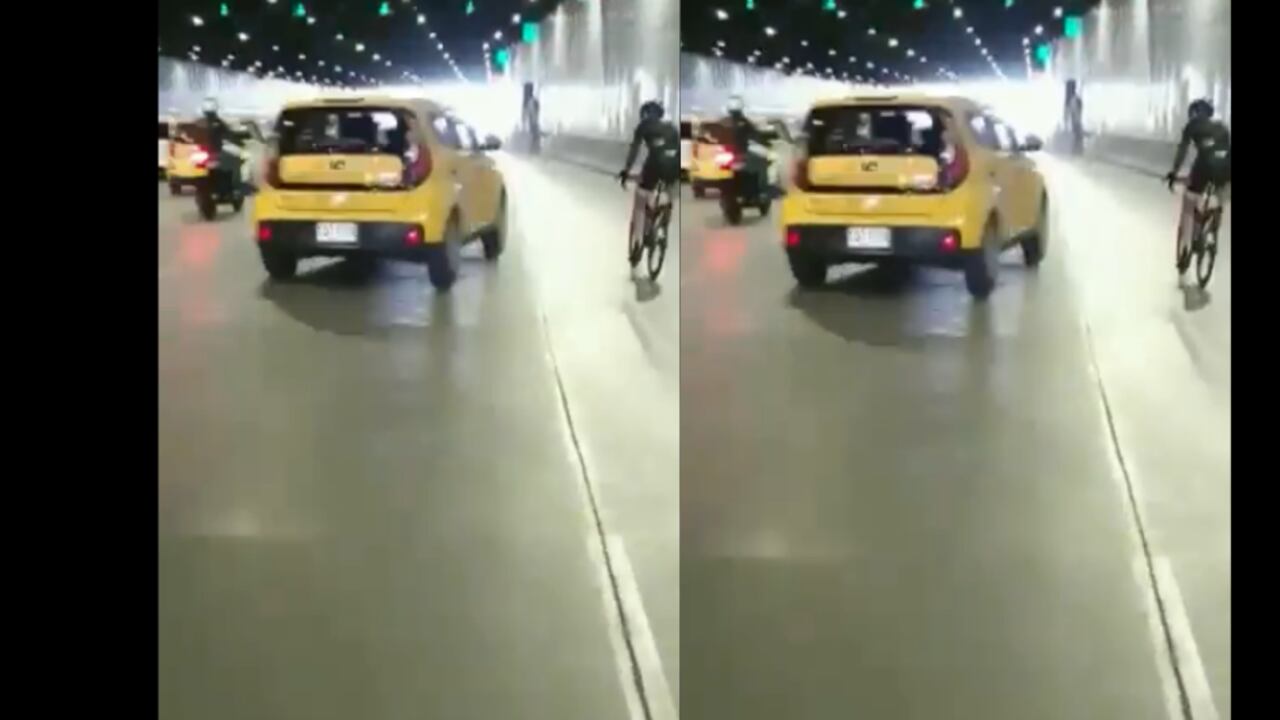 Indignación en Medellín por taxista que intenta atropellar a un ciclista