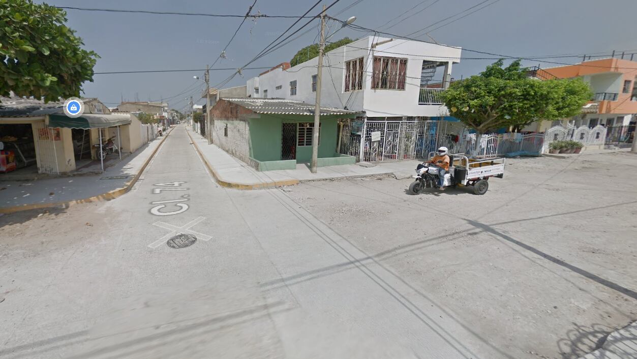 Calle 74 del barrio 7 de Agosto en Cartagena