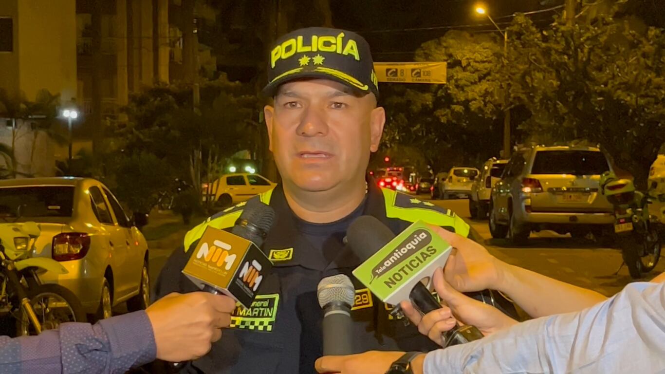 Comandante de la Policía Metropolitana del Valle de Aburrá, Brigadier General Javier Josué Martín Gámez.