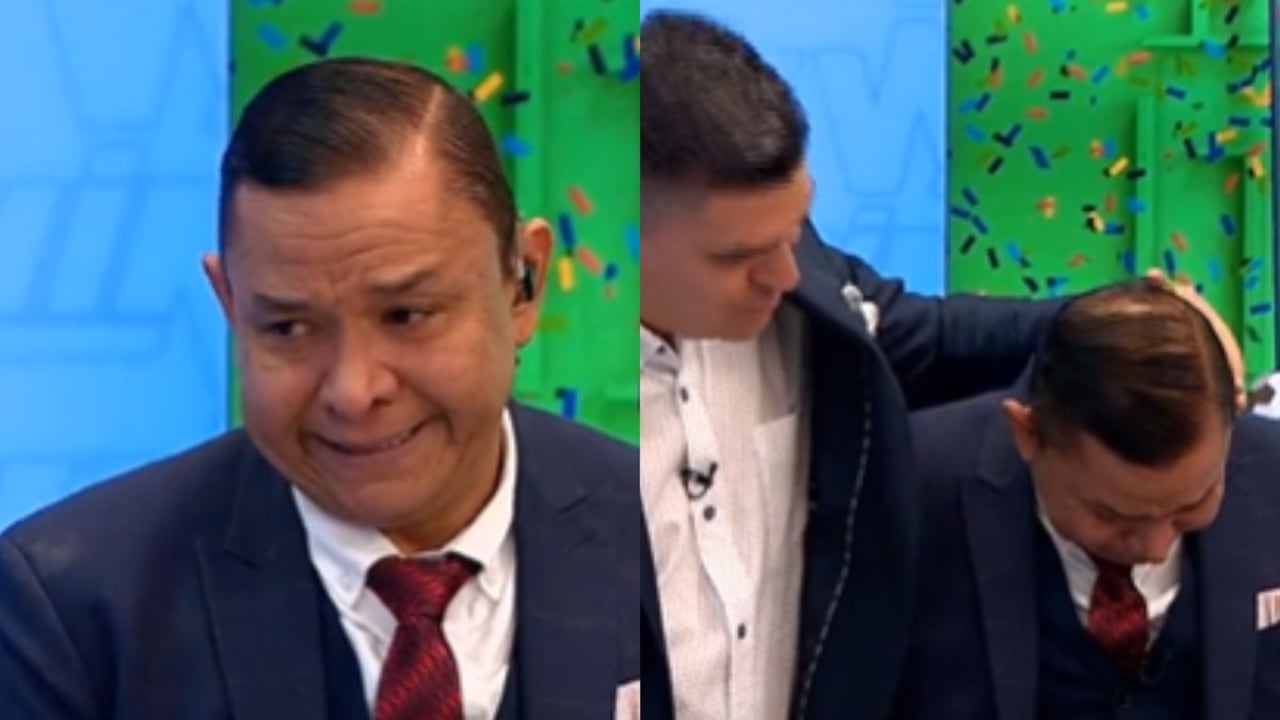 Iván René Valenciano se quebró en medio de su regreso al canal Win Sports. Foto: Captura Twitter Saque Largo Win Sports.