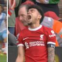 Daniel Muñoz y Luis Díaz en polémica acción en la Premier League