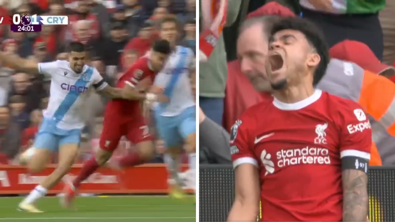 Daniel Muñoz y Luis Díaz en polémica acción en la Premier League