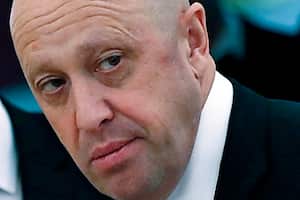 FILE - Russian businessman Yevgeny Prigozhin is shown prior to a meeting of Russian President Vladimir Putin and Chinese President Xi Jinping in the Kremlin in Moscow, Russia, on July 4, 2017. A business jet en route from Moscow to St. Petersburg crashed Wednesday Aug. 23, 2023, killing all ten people on board, Russian emergency officials said. Mercenary chief Yevgeny Prigozhin was on the passenger list, officials said, but it wasn't immediately clear if he was on board. (Sergei Ilnitsky/Pool via AP, File)