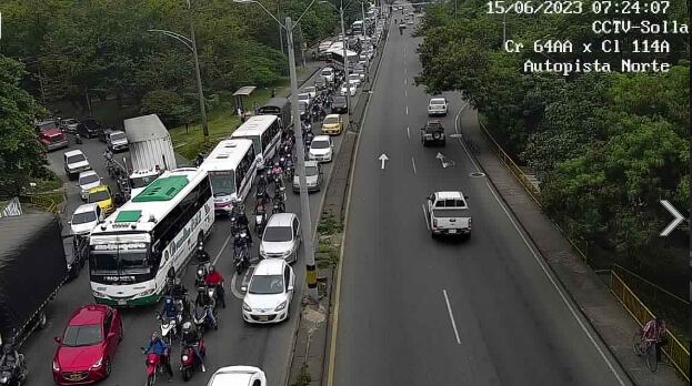 Movilidad en Medellín este 15 de junio.