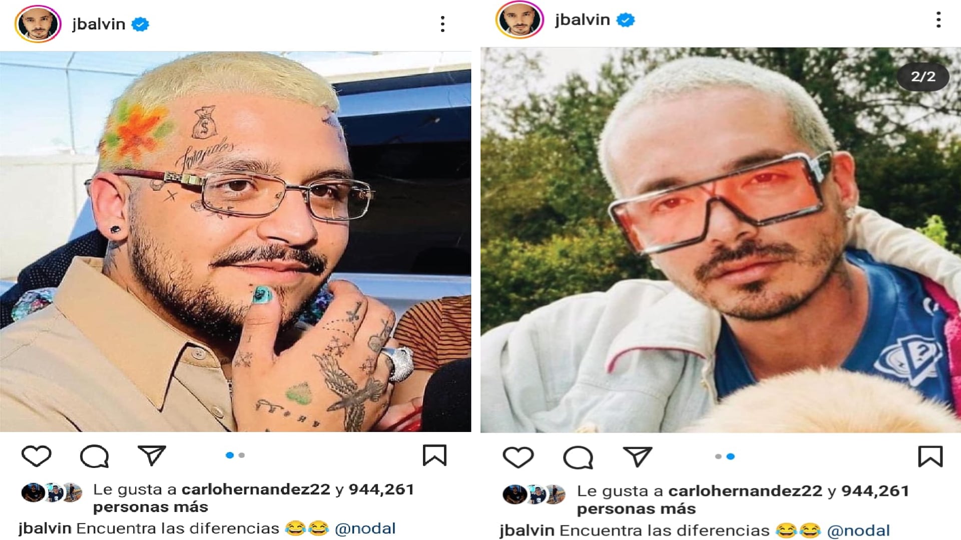 Jbalvin se burla de Christian Nodal Foto: Instagram @jbalvin