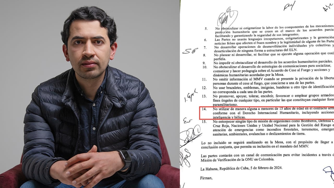 Daniel Briceño expone documento en el que el Gobierno se compromete a permitir reclutamiento en menores de más de 15 años.