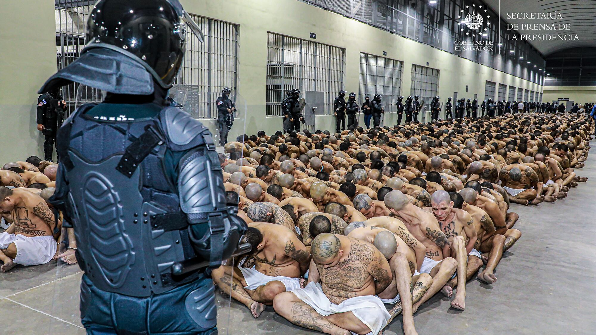 Presidente Nayib Bukele ejecuta el segundo traslado de 2,000 pandilleros al Centro de Confinamiento del Terrorismo
marzo 15 2023