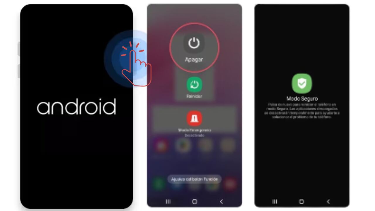 La función de modo seguro facilita detectar problemas en el sistema al iniciar el teléfono sin apps externas.