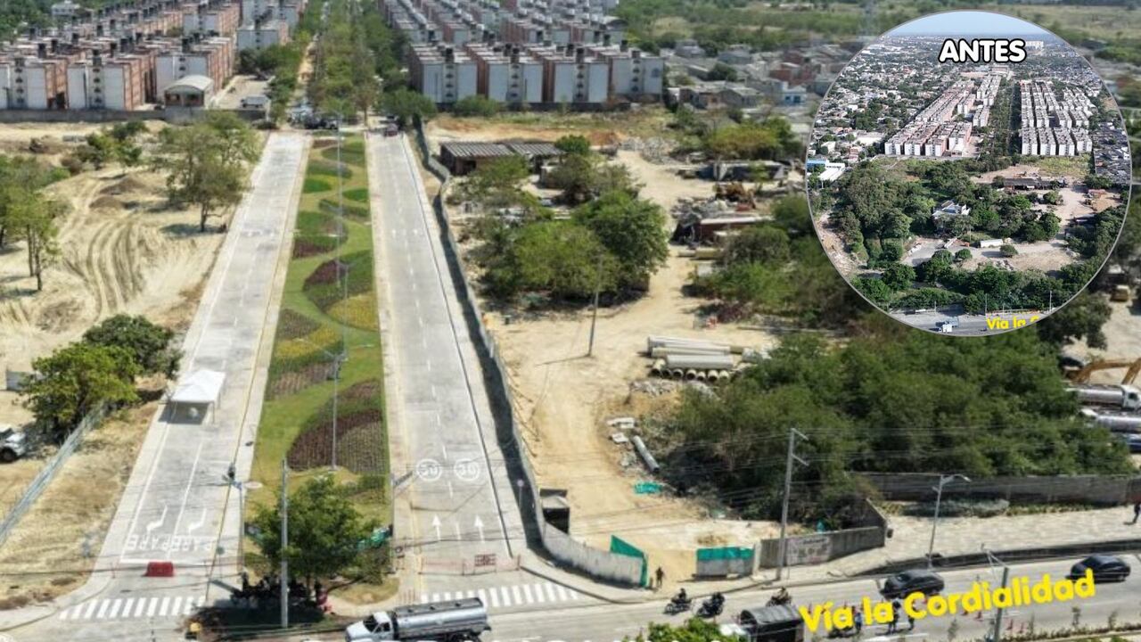 Ahora, la nueva doble calzada mejora la movilidad y conecta de forma directa a Las Gardenias y barrios vecinos con la Cordialidad.