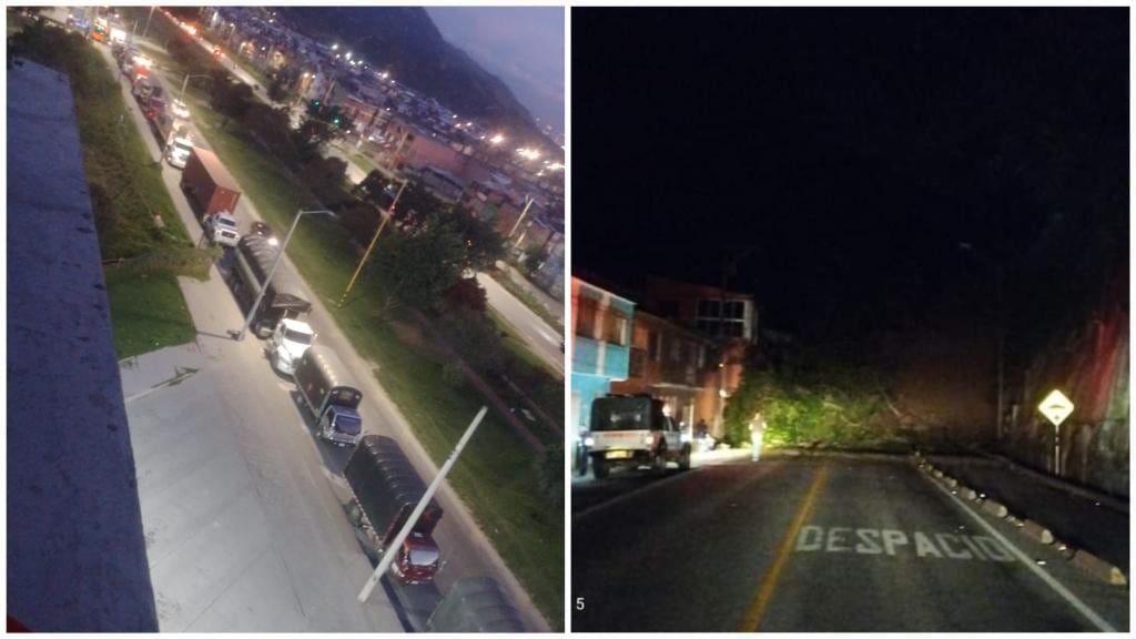 Trancón en el sur de Bogotá.