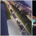 Trancón en el sur de Bogotá.