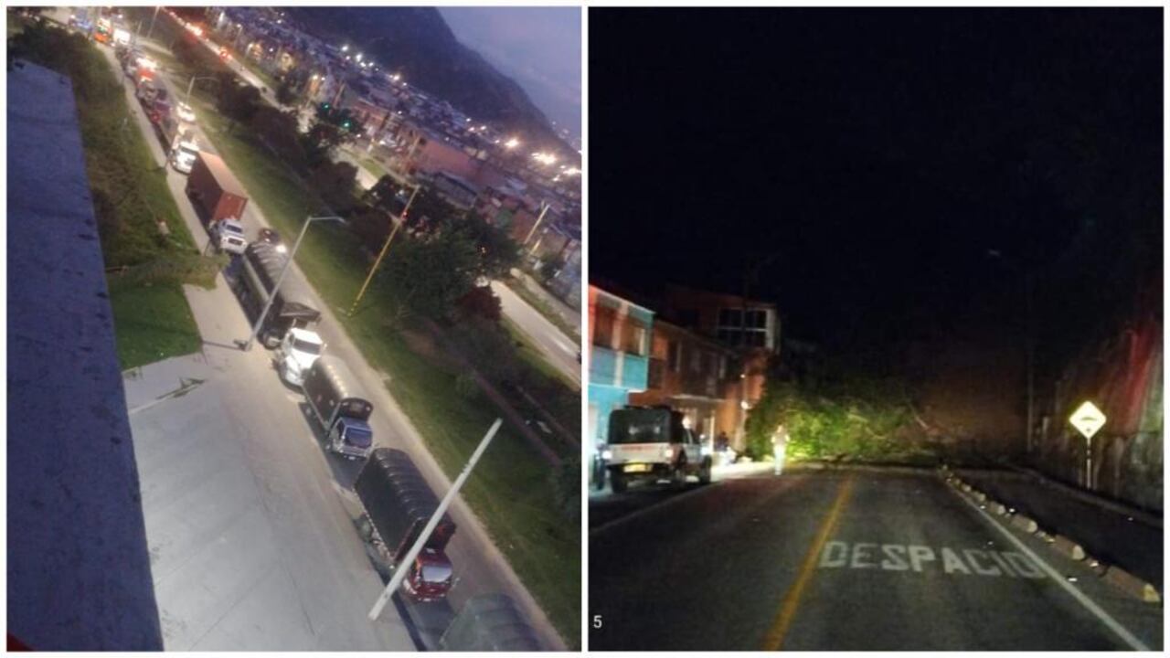 Trancón en el sur de Bogotá.